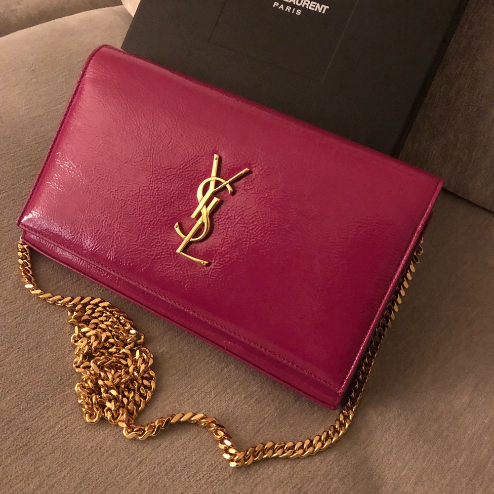 YSL hot pink clutch - Picture 1 of 4